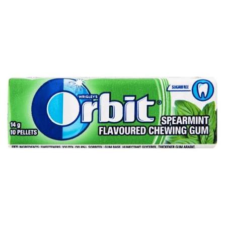 Orbit spearmint sugar free 10's