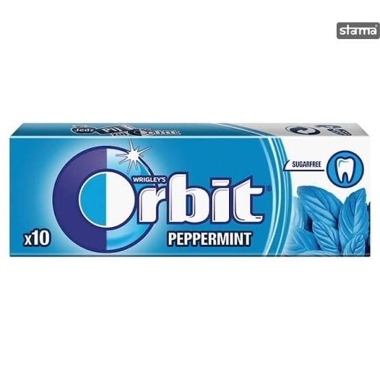 Orbit peppermint sugar free 10's