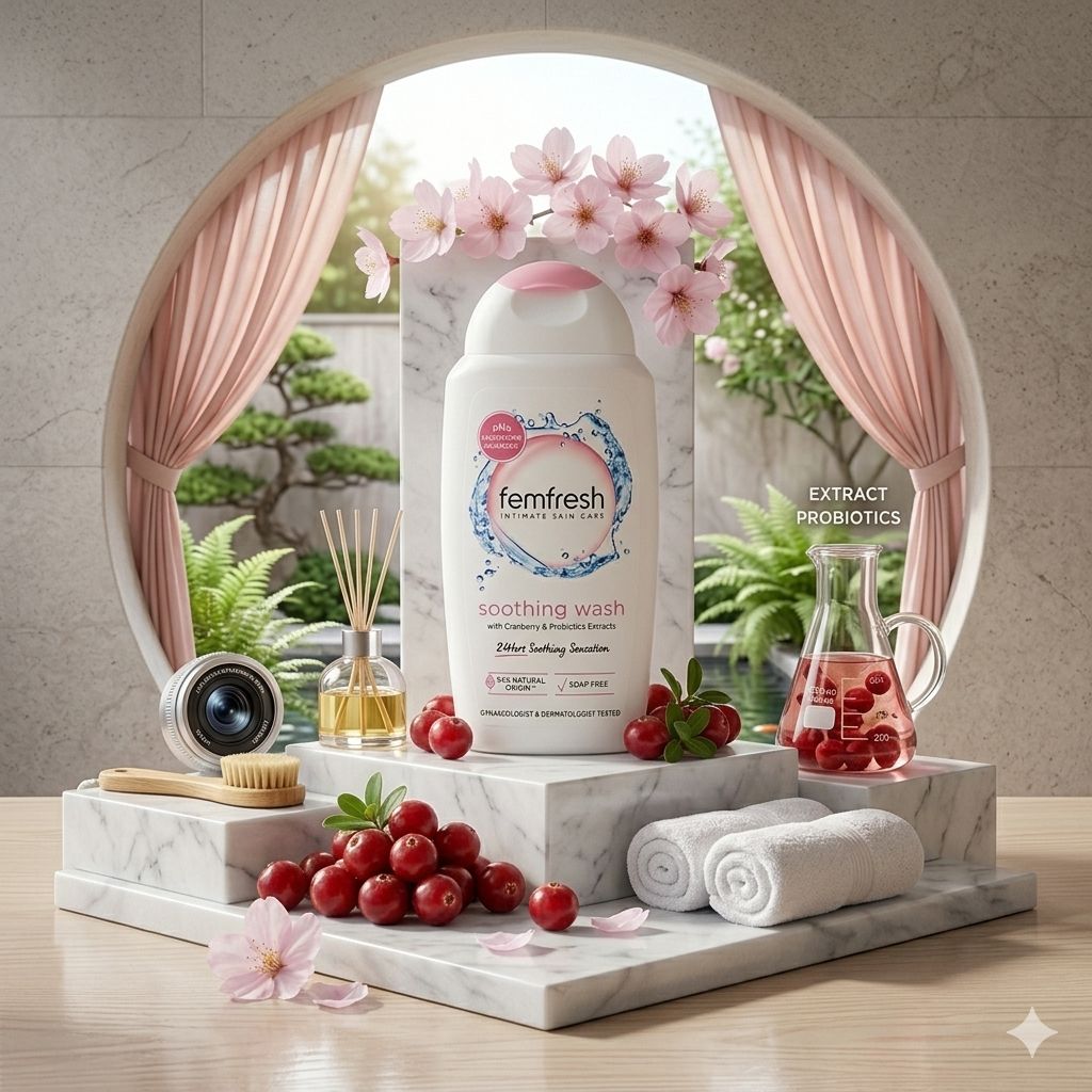 غسول مهدئ للمناطق الحساسة فيم فريش | Femfresh Soothing Wash With Cranberry & Probiotics extract