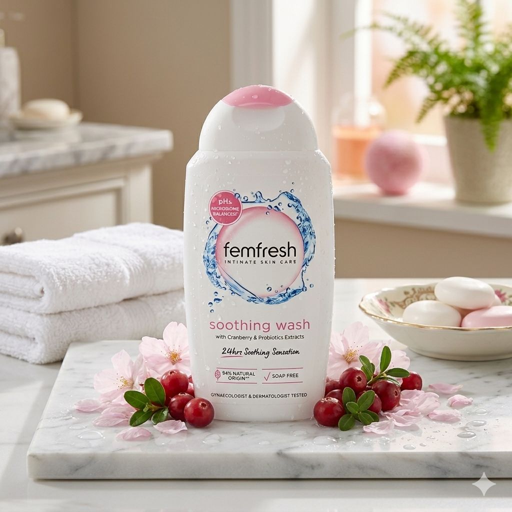 غسول مهدئ للمناطق الحساسة فيم فريش | Femfresh Soothing Wash With Cranberry & Probiotics extract_0