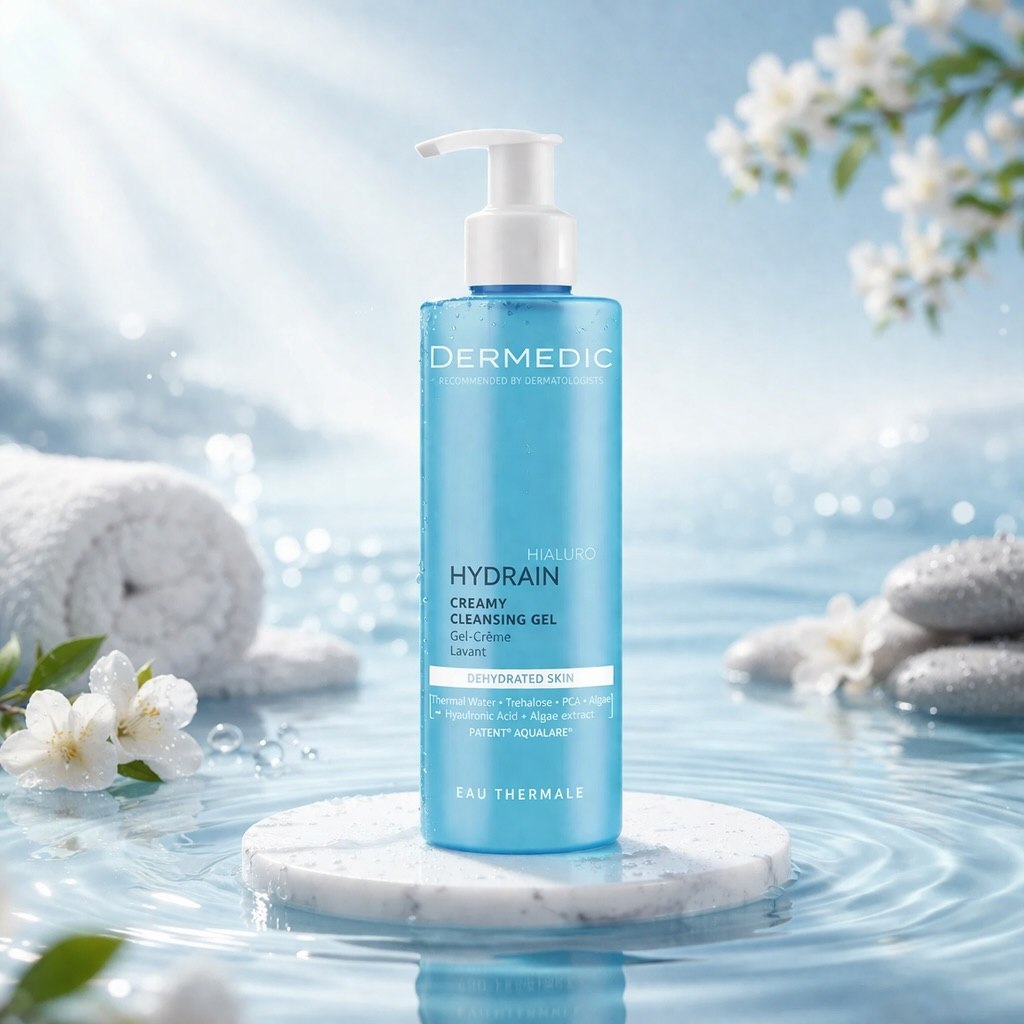 DERMEDIC HYDRAIN3 HIALURO CLEANSING GEL - 200ML | ديرمديك غسول جل للبشرة الجافة و الحساسة - 200 مل