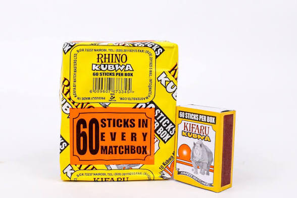 Rhino kubwa matchbox - Pack of 10 matchboxes_0