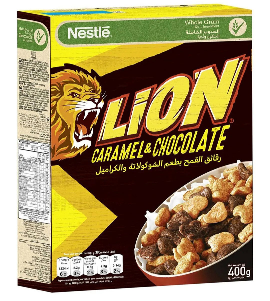 Nestle lion caramel & chocolate cereal 400g