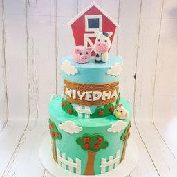 Happy Farm Animal Cake