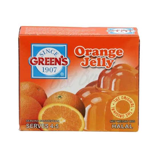 Greens orange jelly 80g ( serves 4-5)
