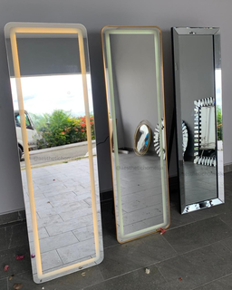 Aesthetic GLOW LED Glass Frame Mirror (50x170cm)