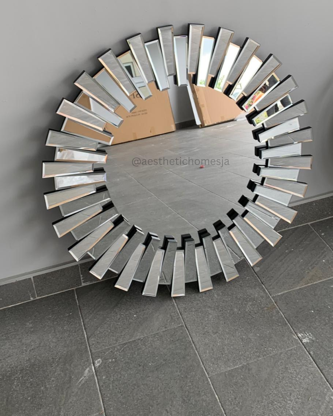 Aesthetic Eclipse Sunburst Circle Mirror (90x90cm) – _2