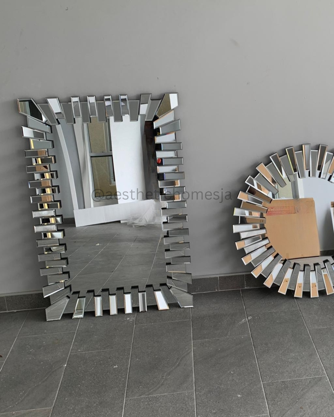 Aesthetic Luxe Rectangle Console Mirror (80x120cm)_2