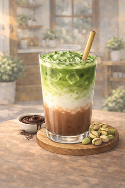 Chocolate Pistachio Matcha Latte