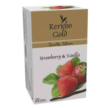 Kericho gold strawberry & vanilla green tea 20's_0