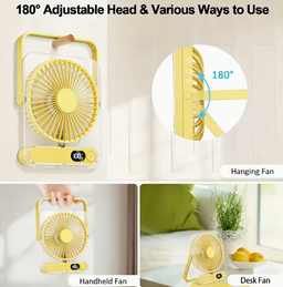 5 Speed Portable USB Rechargeable Desktop Fan