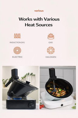 Rollpan Automatic Rotating Cooking Pot (PRE-ORDER, delivery in 4 -6 weeks)