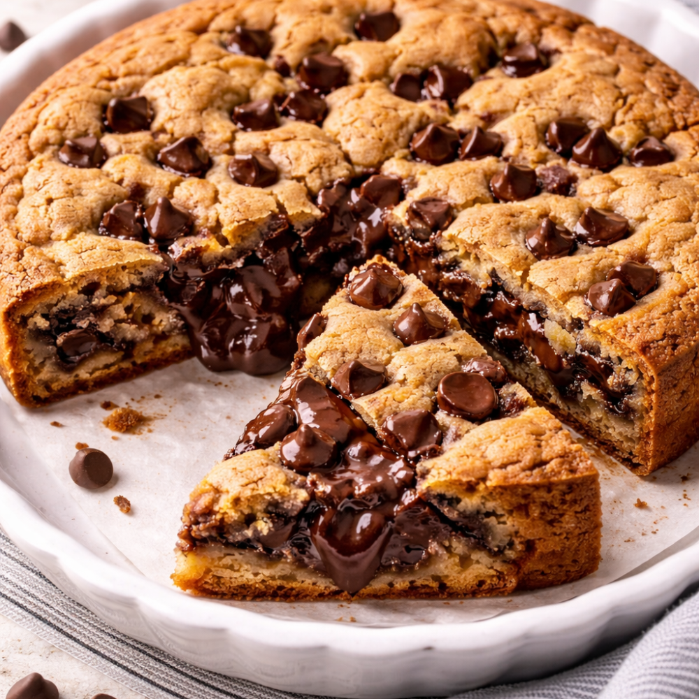 Chocolate Stuffed Cookie Pie