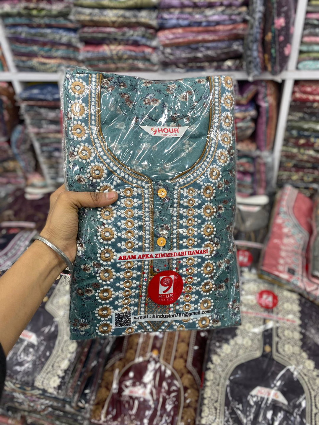 Cotton nighty 265 x 3=795 