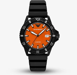 ARMANI Mens World Explorer Orange Dial