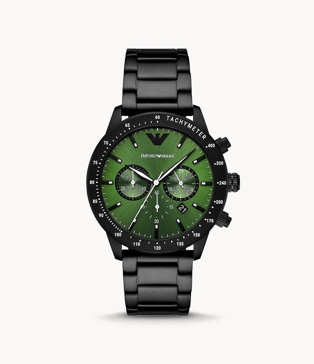 Armani Chronograph Black Stainless Steel