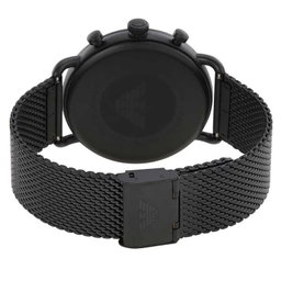 Armani Aviator Chronograph Blue Dial Black Mesh Bracelet
