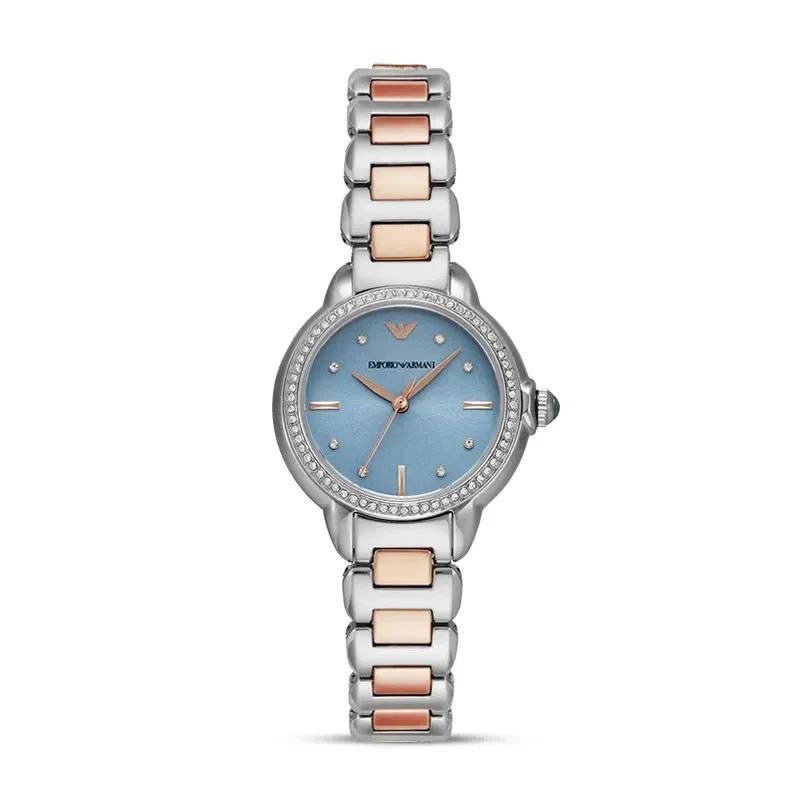 Armani Mia Light Blue Dial Two-Tone