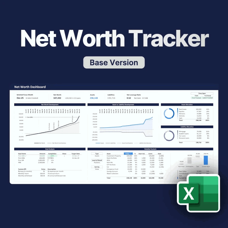 Excel Net Worth Tracker Base