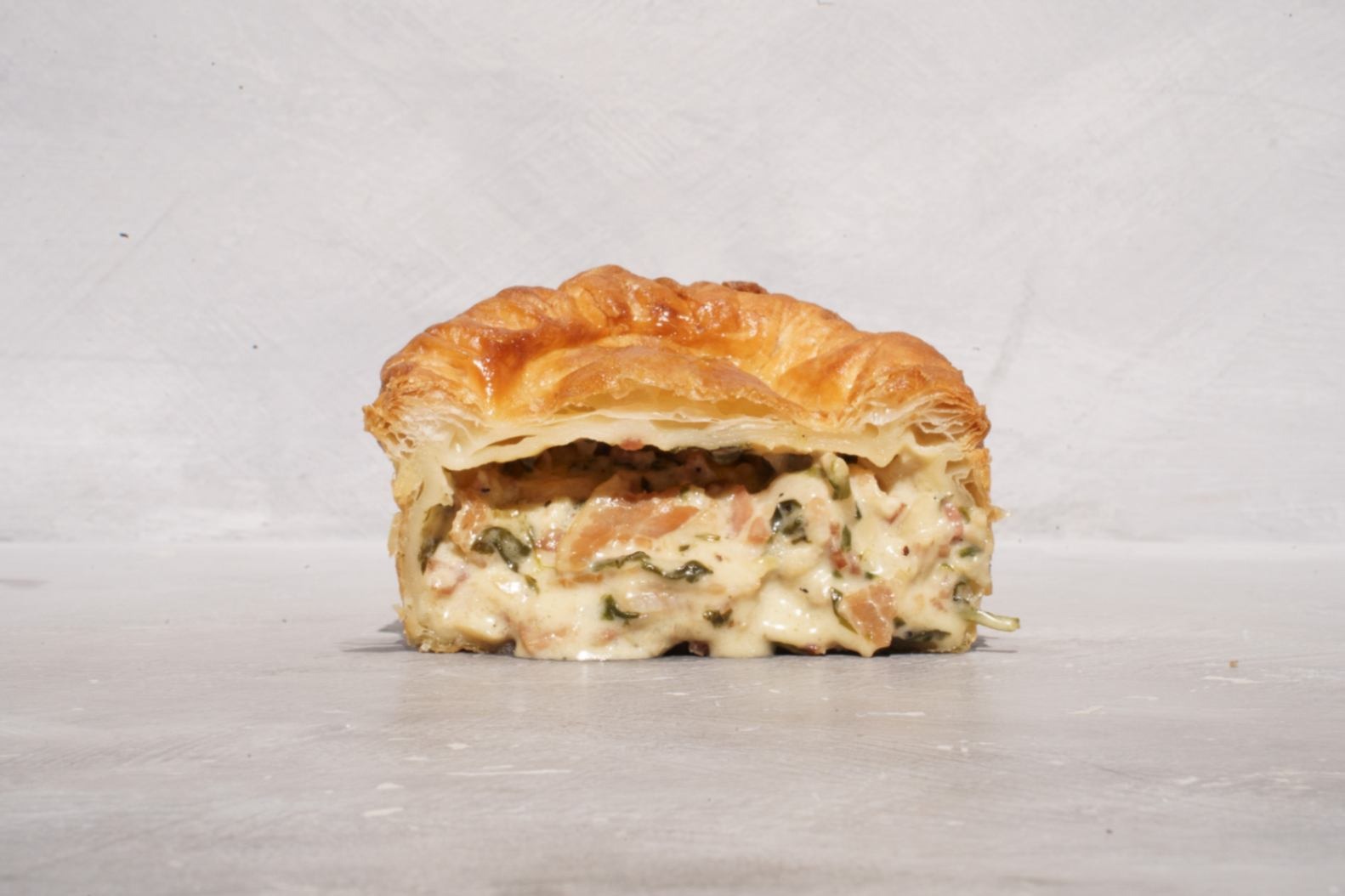 Creamed Spinach & Smoked Bacon Pie_0