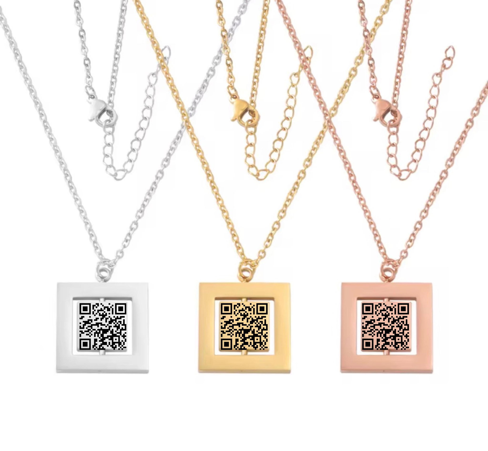 Collier  personnalisé Qr code P3_1