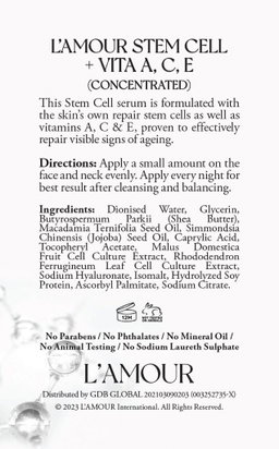 L'amour Stem Cell + Vita A,C,E Concentrated (6psc)