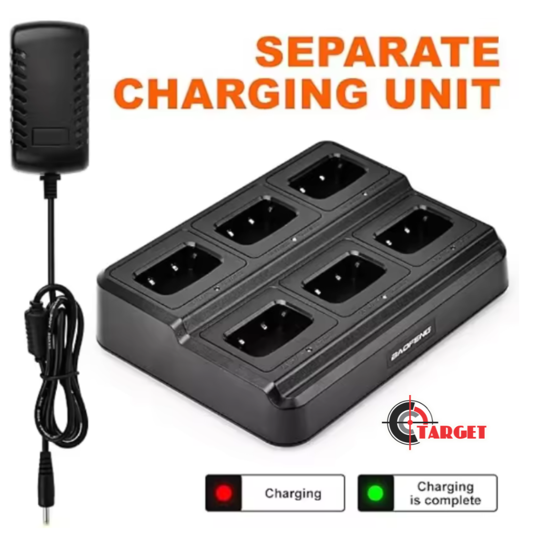 BAOFENG Walkie Talkie Six(6) Way Charger Multi-Unit Charger Station_1