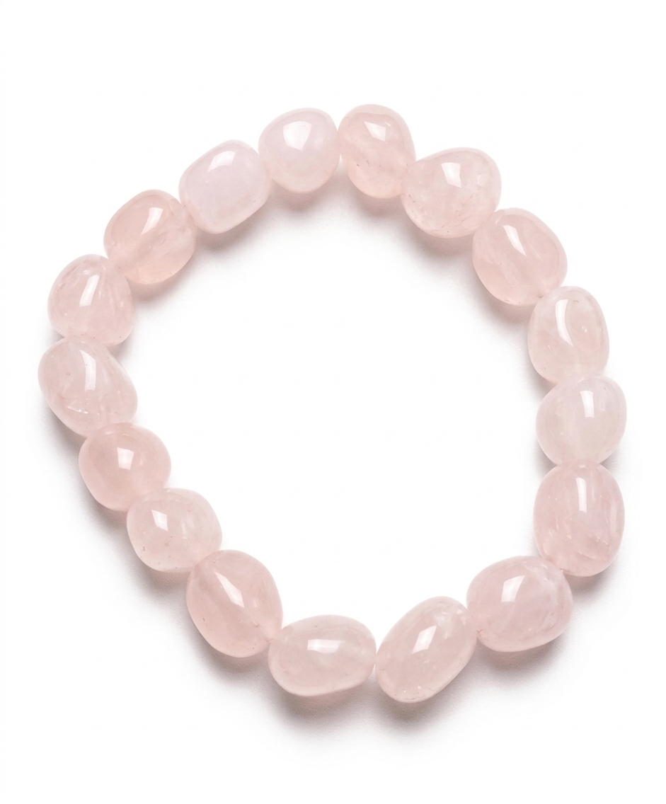 Rose quartz nugget bracelet _0
