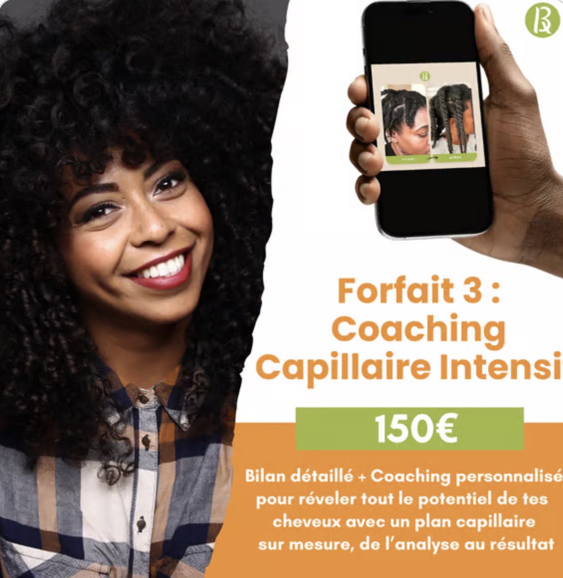 🔴 Forfait 3 : Coaching Capillaire Intensif — 150€ (convertir selon votre devise) — sur 1 mois_0
