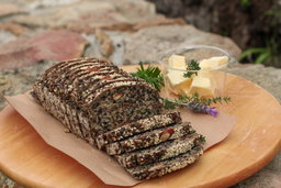 Gluten-free sourdough loaf with seeds and nuts