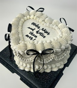 White Glitter Cake