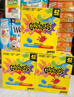 Gushers Strawberry & Tropical Variety Pack Snacks, 0.8 oz., 42 pk.
