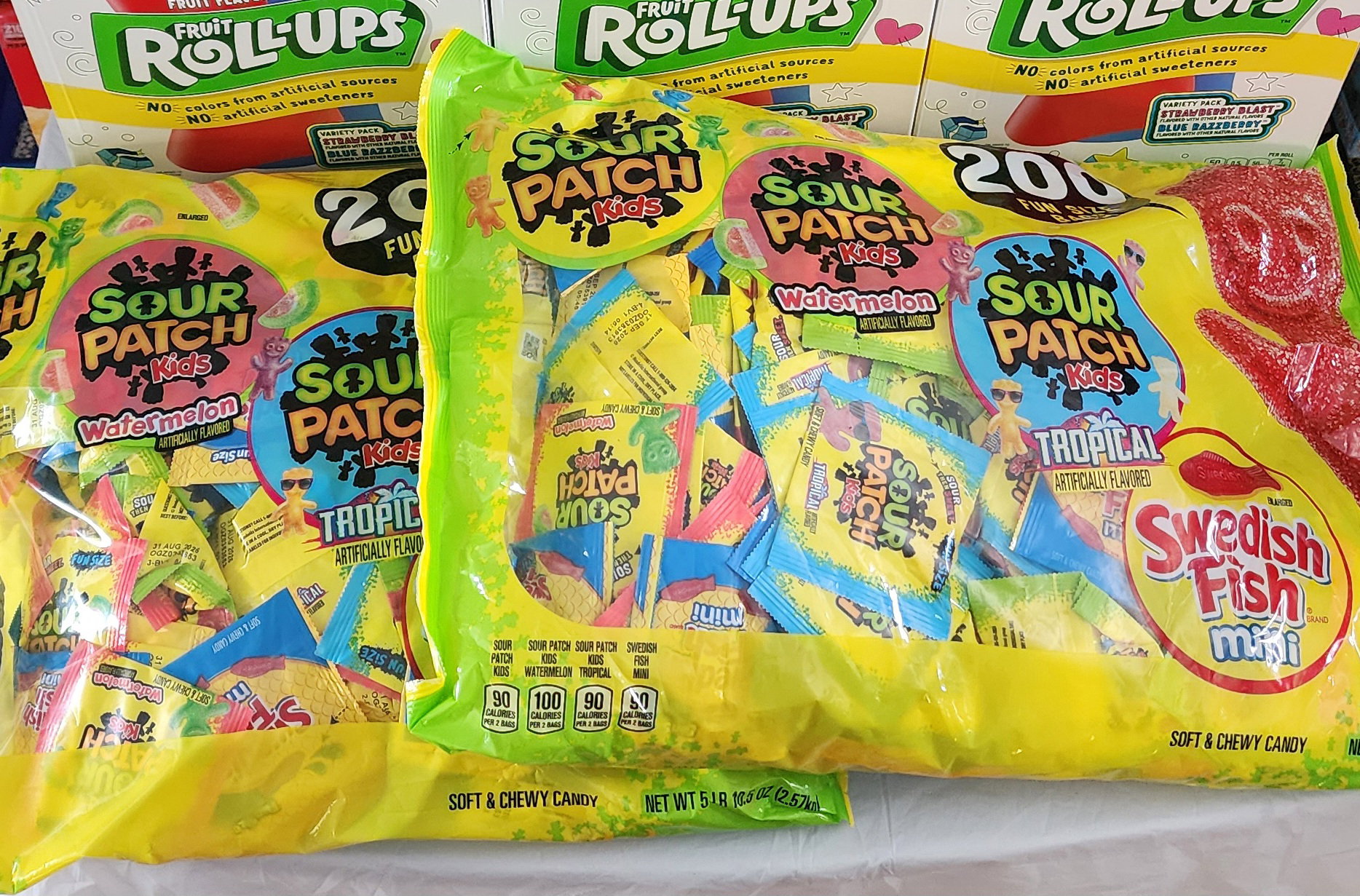 SOUR PATCH KIDS and SWEDISH FISH Candy, Fun Size, 200 pk._0