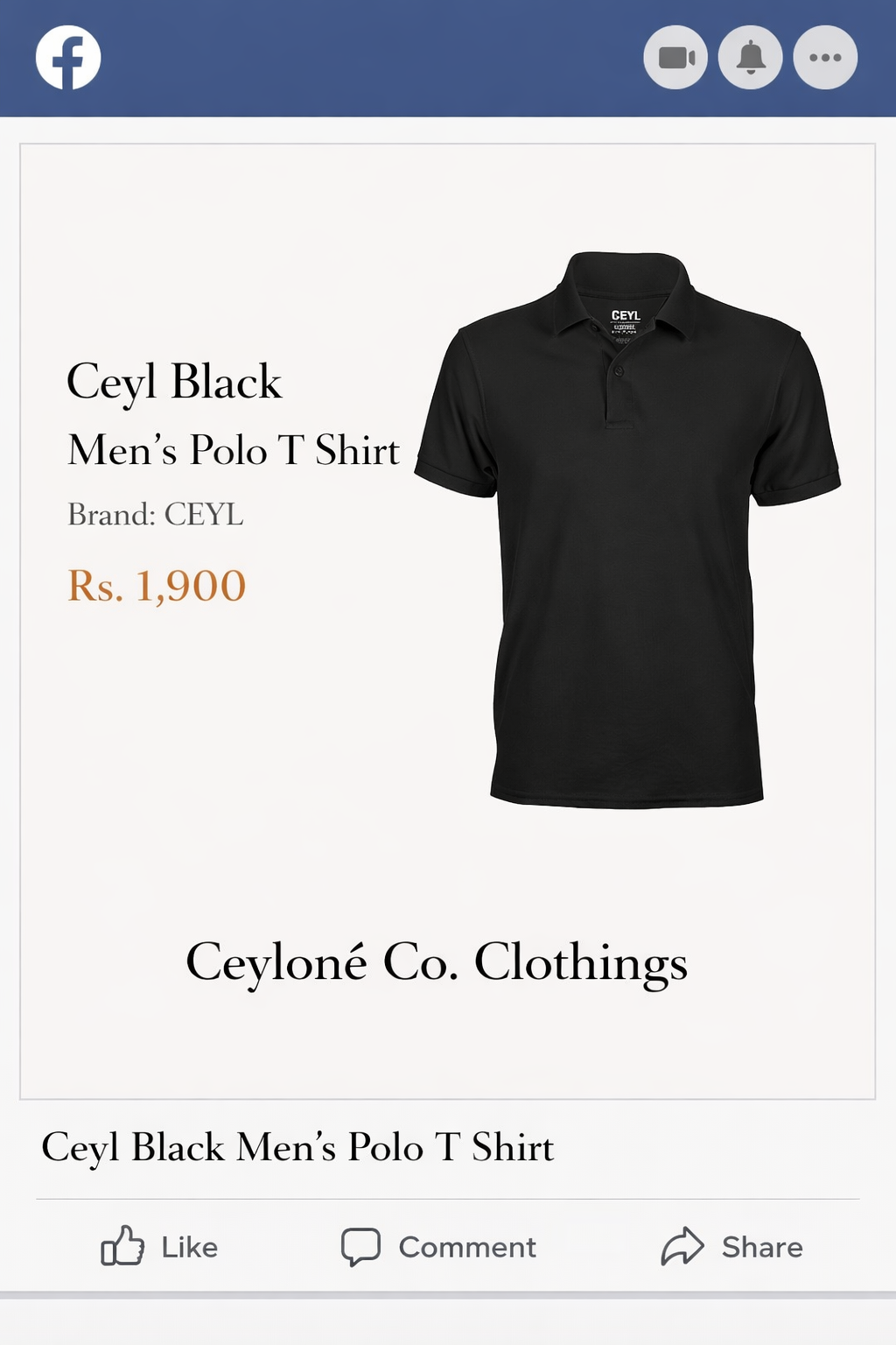 Ceyl Polo T- Shirts- Black Colour 