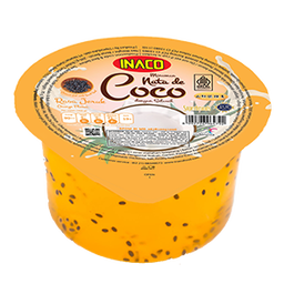 INACO Nata de Coco Cup Orange with Basil Seeds 200g x 24