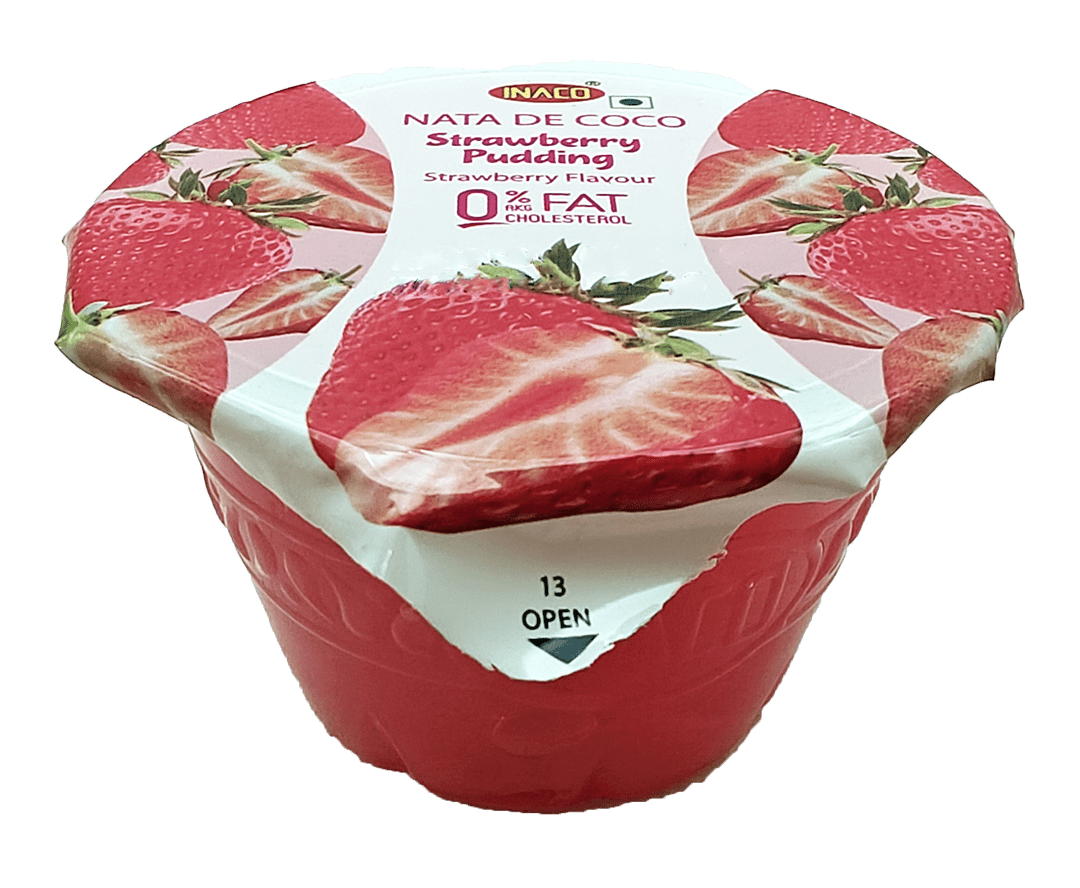 INACO Pudding Strawberry 3s 120g x 16