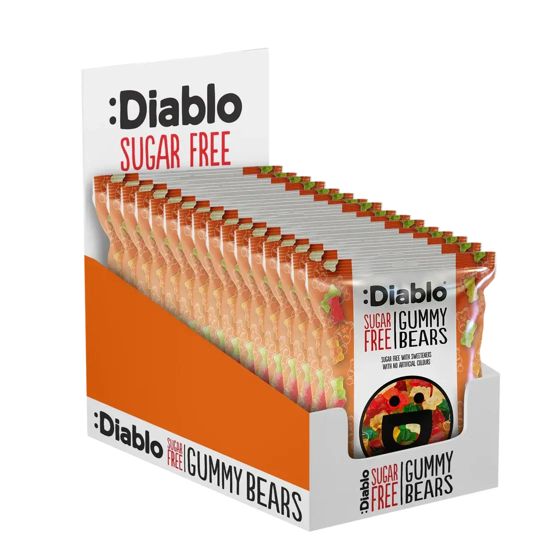 דובוני גומי פירותיים ללא סוכר (75 גרם) – Diablo