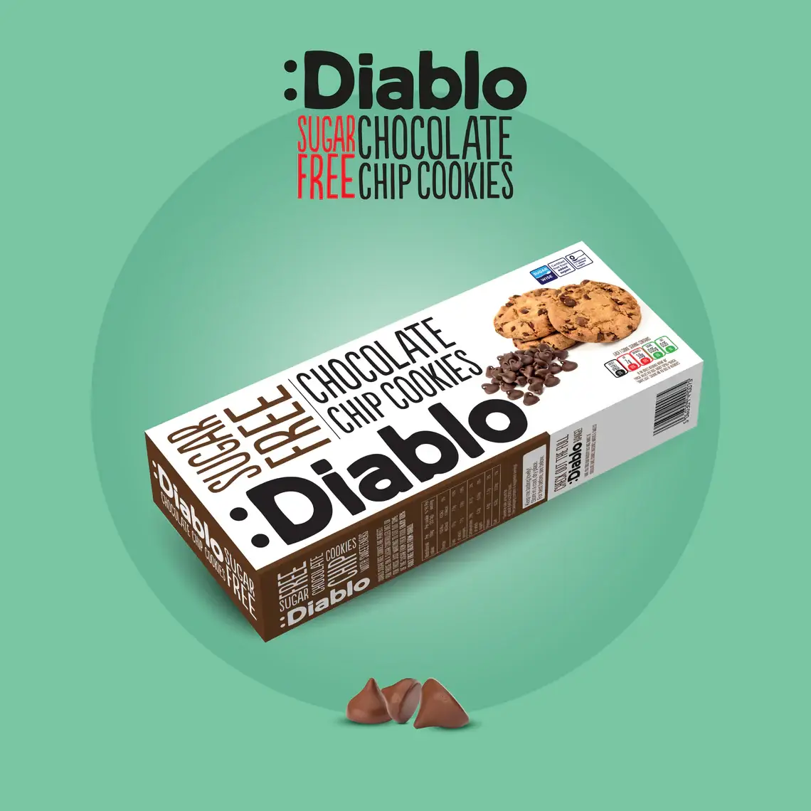 עוגיות חמאת בוטנים וקרם ללא תוספת סוכר – Diablo 100 גרם *כשר (Copy)_1