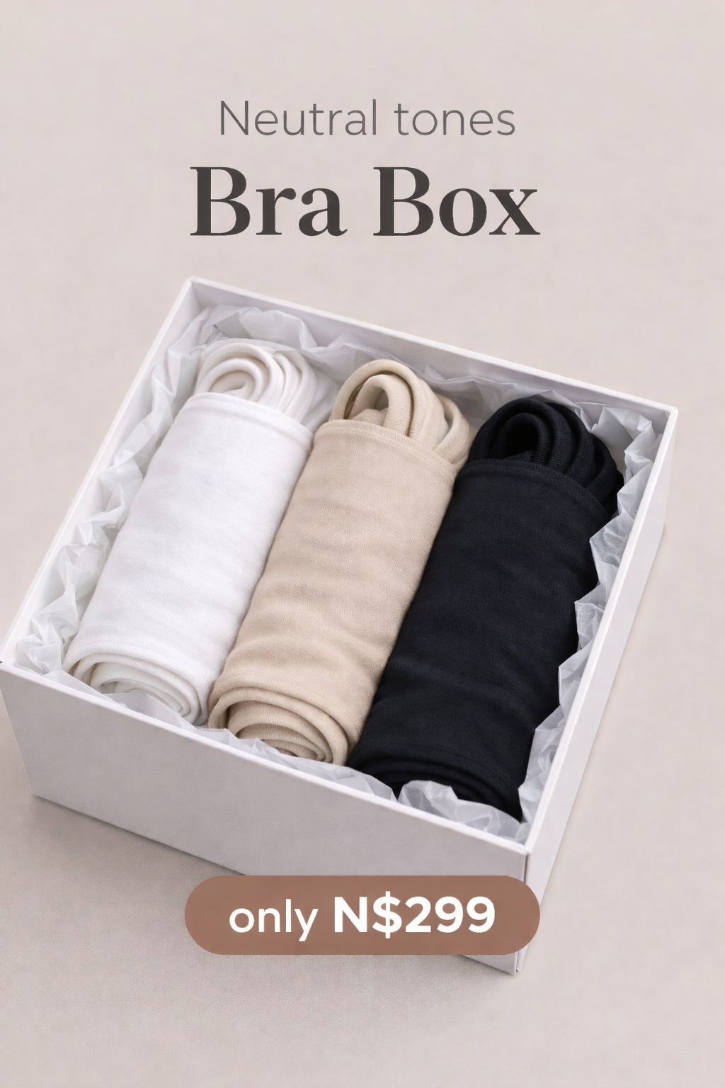 Neutral Bra Box - 3 pack 