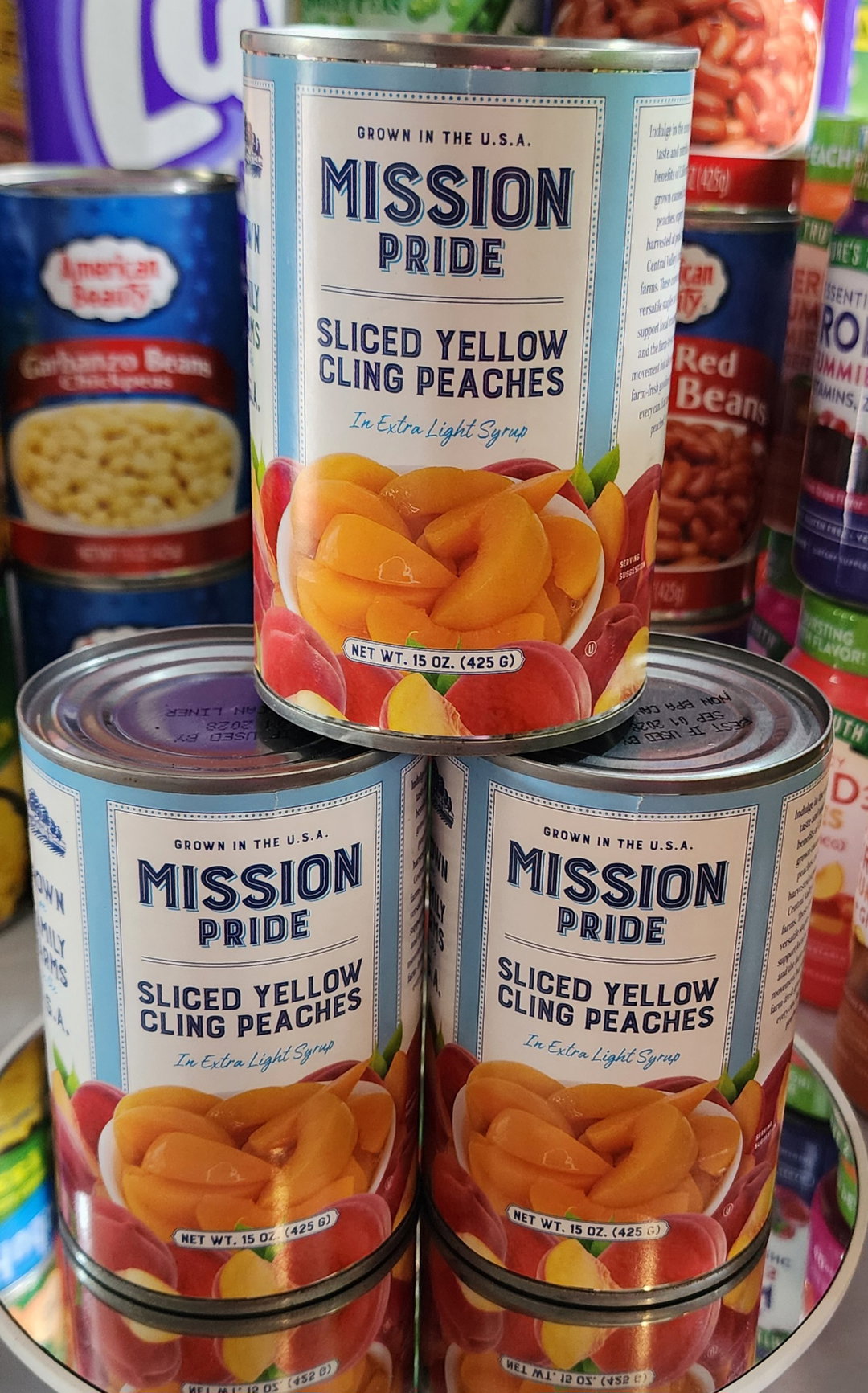 Mission Pride slice yellow cling peaches π in extra light syrup