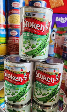 All natural stokely's no salt added sweet peas 