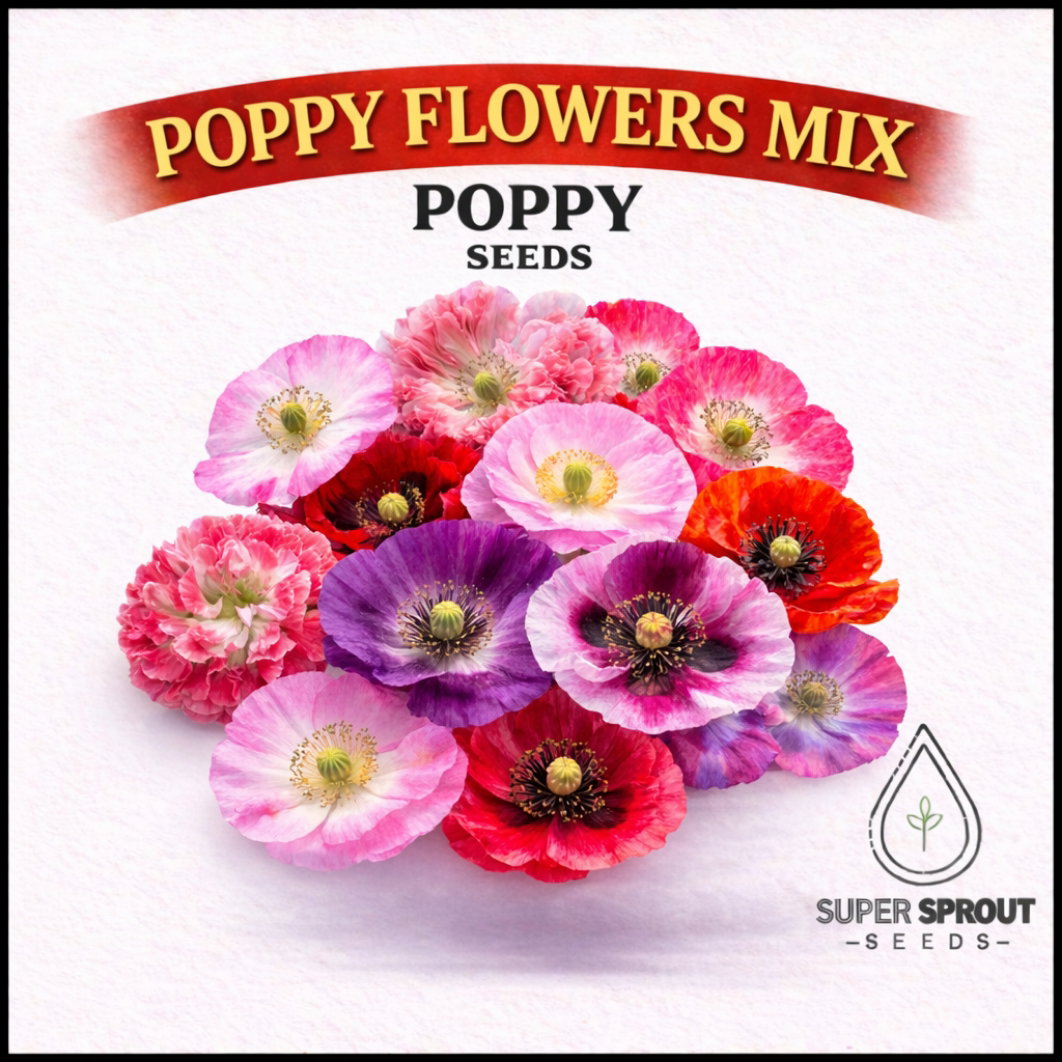 BULK Poppy mix flowers x 1000+ seeds