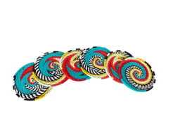 Telephone scobby wire glass coasters 