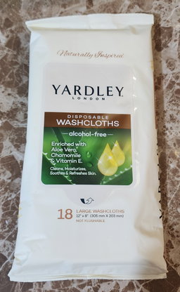 Yardley london large disposable washcloths 18 count 