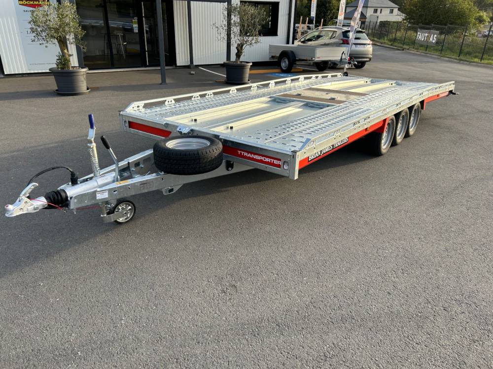 Remolque para transportar coches Brian James T Transporter de 5,50 m – 3 ejes
