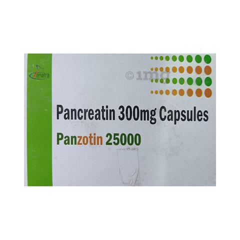 Pancreatin Er + Pancreayin Minimicropellets With Declared Enzyme Activity : Lipase 25000 Units + Amylase 74700 Units + Protease 62500 Units Capsules 300 Mg Capsule