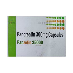 Pancreatin Er + Pancreayin Minimicropellets With Declared Enzyme Activity : Lipase 25000 Units + Amylase 74700 Units + Protease 62500 Units Capsules 300 Mg Capsule
