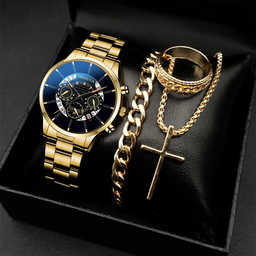 Montre-Bracelet Analogique d’Affaires de Marque Tendance en Alliage de Luxe avec Calendrier et Bracelet en Acier inoxydable