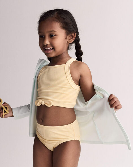 Toddler Girl Bow Tankini - Yellow_0