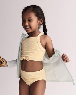 Toddler Girl Bow Tankini - Yellow